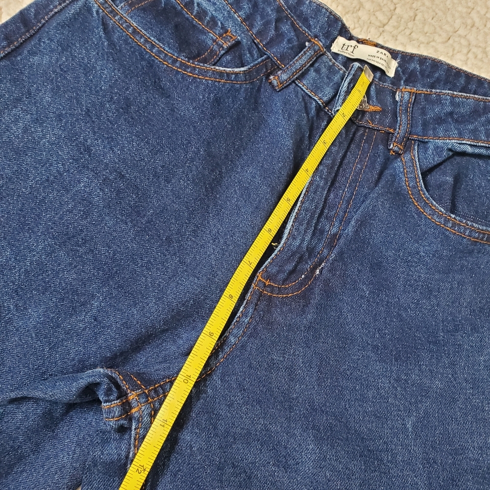 Zara TRF Collection Wide Leg Cropped Jeans Size 2 - Picture 10 of 12